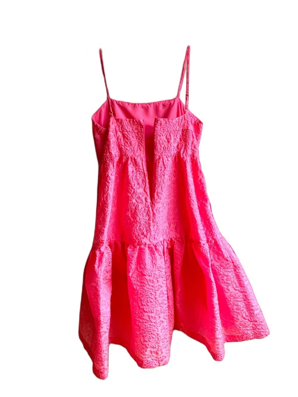 Hutch Tiered Corset Midi Dress Size 2P Barbie Pink Tiered Ruffles Formal Prom - Picture 12 of 13